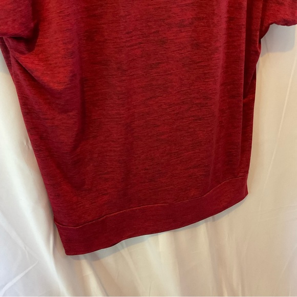 APT 9 Women’s Red Heathered Short Sleeve Top With Side Knot Size LARGE - Picture 9 of 10